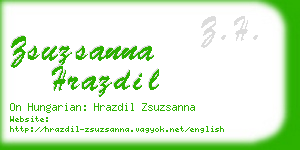 zsuzsanna hrazdil business card